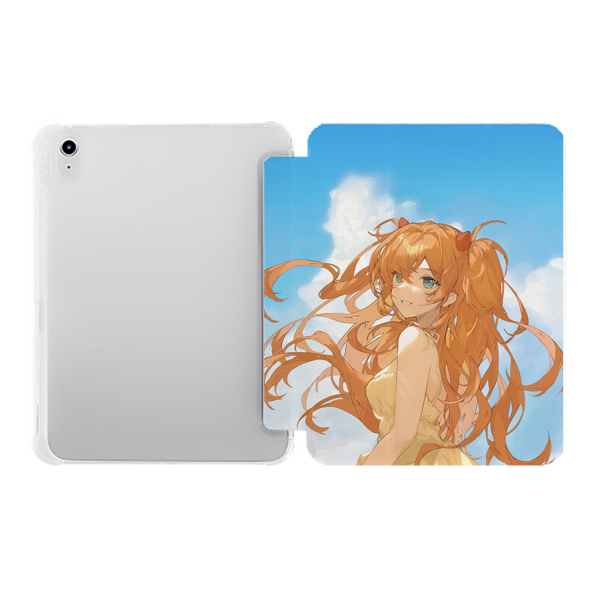 （画像用） EVA 新世紀エヴァンゲリオン IPad ケース ペン収納付き 三つ折りスタンド PUレザー×シリコン 対応機種9.5/10.5/10.9インチ